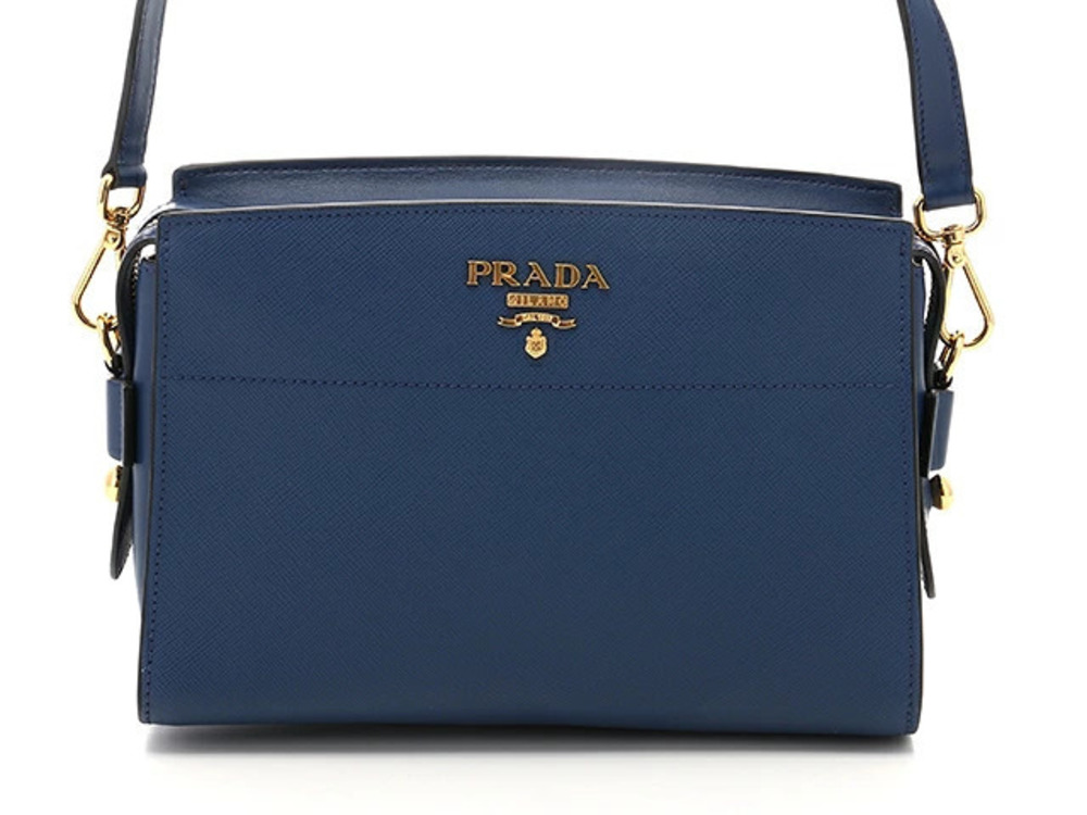 Prada Shoulder Bag Embossed Leather